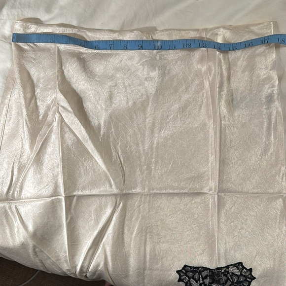 J.Crew Gwyneth lace-trim slip skirt in textured satin CD354 - Picture 4 of 8